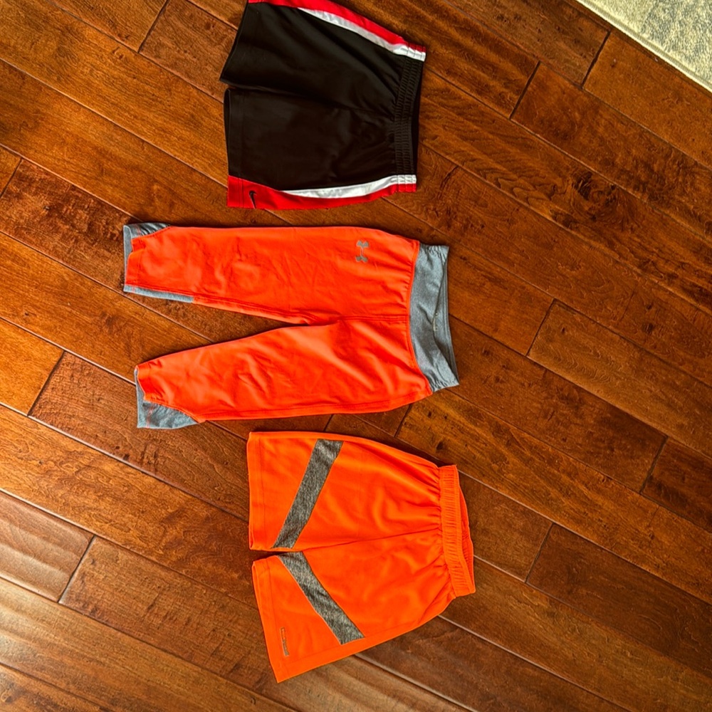 Under Armour boys size 5/6, 6, 6x shorts leggings lot